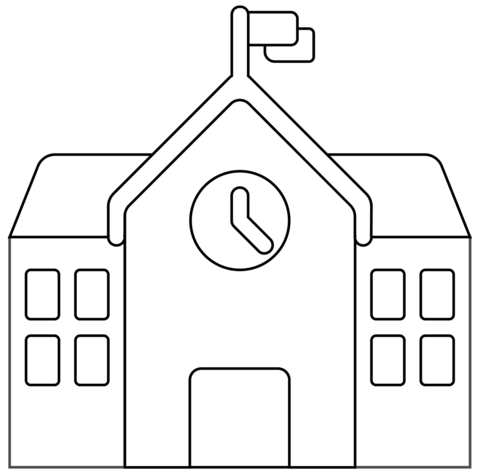 School Emoji Coloring Page